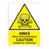 QUICKSIGN WARNING SIGNS - WS002 CAUTION Dangerous chemicals