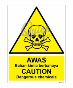 QUICKSIGN WARNING SIGNS - WS002 CAUTION Dangerous chemicals