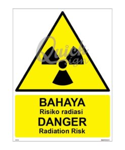 QUICKSIGN WARNING SIGNS - WS005 DANGER Radiation Risk