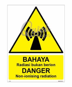 QUICKSIGN WARNING SIGNS - WS006 DANGER Non-ionising radiation