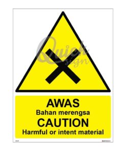 QUICKSIGN WARNING SIGNS - WS007 CAUTION Harmful or intent material