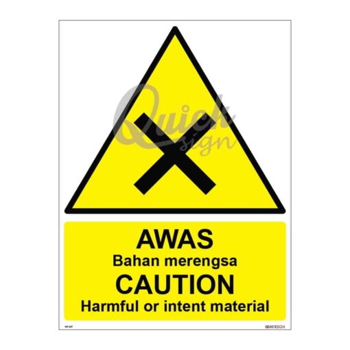 QUICKSIGN WARNING SIGNS - WS007 CAUTION Harmful or intent material