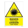 QUICKSIGN WARNING SIGNS - WS009 DANGER Laser hazard