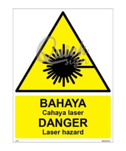 QUICKSIGN WARNING SIGNS - WS009 DANGER Laser hazard