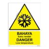 QUICKSIGN WARNING SIGNS - WS013 DANGER Low temperature