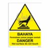 QUICKSIGN WARNING SIGNS - WS019 DANGER Hot surface do not touch