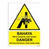 QUICKSIGN WARNING SIGNS - WS020 DANGER Moving machinery, keep hands away