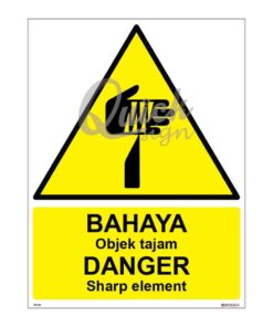 QUICKSIGN WARNING SIGNS - WS023 DANGER Sharp element