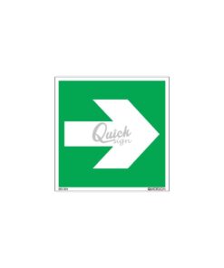 QUICKSIGN EMERGENCY EXIT SIGNS - EES004 Arrow Right