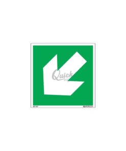 QUICKSIGN EMERGENCY EXIT SIGNS - EES007 Arrow Down Left