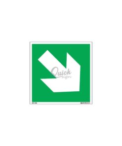 QUICKSIGN EMERGENCY EXIT SIGNS - EES008 Arrow Down Right