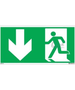 QUICKSIGN EMERGENCY EXIT SIGNS - EES015 Emergency Exit (Down)