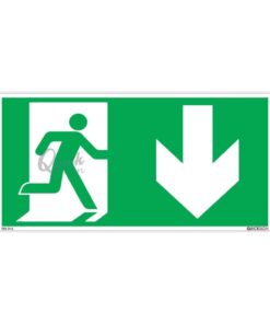 QUICKSIGN EMERGENCY EXIT SIGNS - EES016 Emergency Exit (Down)