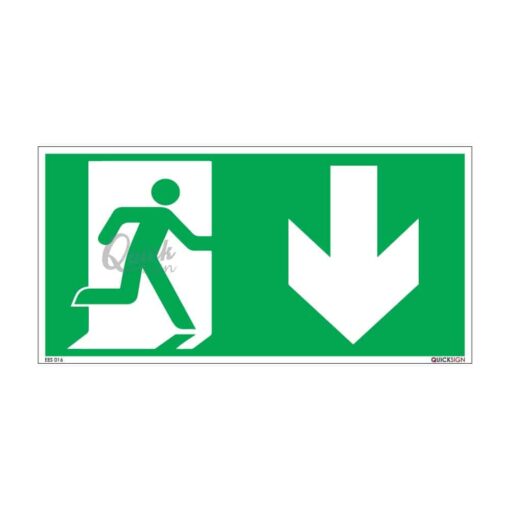 QUICKSIGN EMERGENCY EXIT SIGNS - EES016 Emergency Exit (Down)