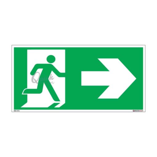 QUICKSIGN EMERGENCY EXIT SIGNS - EES018 Emergency Exit (Right)