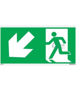 QUICKSIGN EMERGENCY EXIT SIGNS - EES021 Emergency Exit (Down Left)