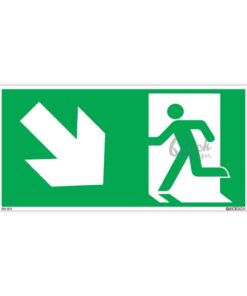 QUICKSIGN EMERGENCY EXIT SIGNS - EES023 Emergency Exit (Down Right)